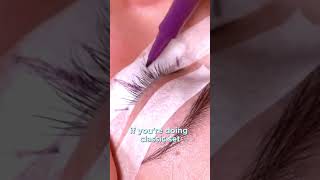 Mastering the Falsies Effect Eyelash Extensions for a Wispy Lookshorts eyelashextensionsbeauty [upl. by Biancha]