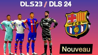 Fc Barcelone kits 20232024 DLS 23Dls24  Nouveau Maillot Fc Barcelone  Dream League Soccer 2024 [upl. by Dyolf996]