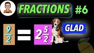 11 plus maths fractions  Improper Fractions to Mixed NumbersKS2 SATS  Lessonade [upl. by Wandis]