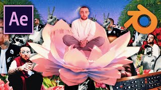 Create a Mac Miller quotGood Newsquot Style Collage Music Visualizer  Adobe After Effects amp Blender [upl. by Llireva]