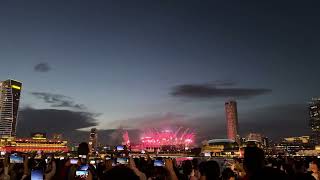 Singapore NDP 2024 Fireworks  Singapore Marina Bay Singapore’s state flag  Bomb Burst [upl. by Gertie]