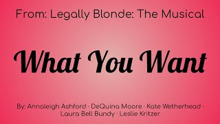 Legally Blond The Musical  What You Want Lyric Video [upl. by Spancake]