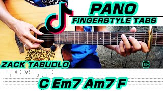 Pano  Zack Tabudlo Guitar Fingerstyle Tabs  Chords [upl. by Merrile550]