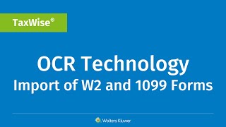 TaxWise OCR Technology and W21099 Import [upl. by Thapa]