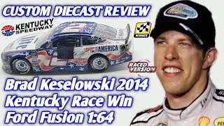 CUSTOM NASCAR Diecast Review ep317 Brad Keselowski 2014 Kentucky Race Win Ford Fusion 164 [upl. by Cartwell]