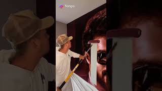 Thalapathy wall painting tamil vijay thalapathy [upl. by Katrinka458]