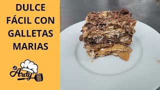 Dulce fácil con galletas Marias tartadegalletas galletasmaria [upl. by Vokay229]