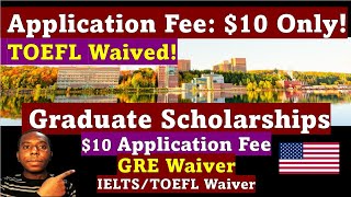 10 Only for Application Fee TOEFL Waived GRE Waived l Graduate Scholarships at Michigan Tech [upl. by Noyar]