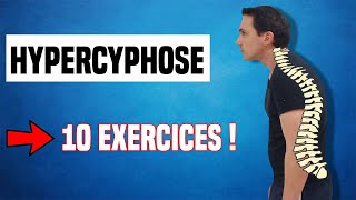 10 EXERCICES CONTRE LHYPERCYPHOSE THORACIQUE DOS ROND KINEÌ [upl. by Ellenad291]