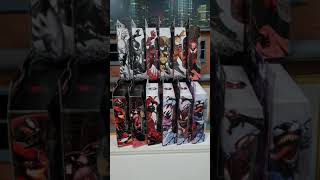 ARTWORK at SIDE of BOX of Marvel Legends Symbiote figures Venom Carnage Lasher Phage Scream [upl. by Eerased]