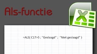 Cursus Excel Les 4 Alsfunctie [upl. by Orfurd]