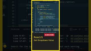 React Telugu React Forms Get Dropdown Value Frontend React JS Tutorial Learn React JS shorts [upl. by Aneehsor512]