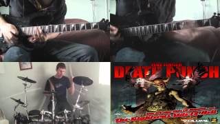 Cold by Five Finger Death Punch Dual Guitar and Drum Cover with Tabs [upl. by Hteboj481]