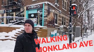 1 7 24 WALKING IN THE SNOW ON MONKLAND AVE WITH BEN IN MONTREAL [upl. by Der]