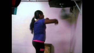 9yearold female boxer Shandi Sanchez working speed bag like a pro [upl. by Nivrac]