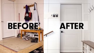 Garage Entryway Makeover  Mega Motivation [upl. by Lau]