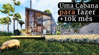 Projeto de Casa de Campo em Wood Frame  Cabana Serra Branca [upl. by Wileen]