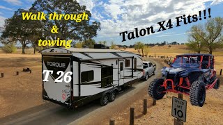 2020 Torque T26 Toy Hauler  Quick Walk Through Towing amp Camping [upl. by Ardelis]