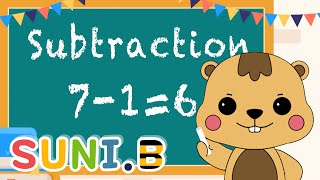 Subtraction song  Educational song for kids ㅣ SuniB kids songs [upl. by Udale]