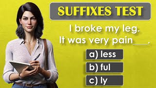 Suffixes  English Vocabulary Test [upl. by Atteragram]