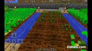 Minecraft Pocket Edition Survival Garden Layout [upl. by Frisse]