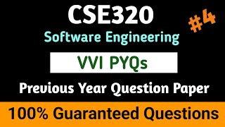 Previous Year Questions  MCQs  CSE320  Software Engineering  LPU [upl. by Emrich825]