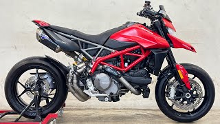 Ducati Hypermotard 950 2019 Exhaust sound Termignoni slip on [upl. by Bradski]