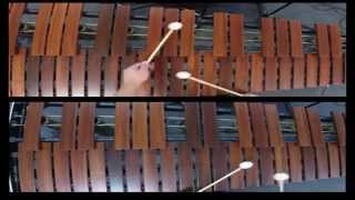 JS Bach Invention No 8 on Marimba [upl. by Gile607]