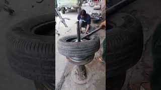 REPAIRING OF A CAR TYRE  A2Z SKILLS a2zskills automobile moldfactory [upl. by Bixler]