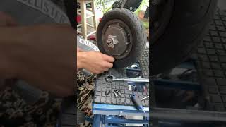 How to replace a rear tube  tire on a GoTrax G4 scooter part 1 [upl. by Yddur696]