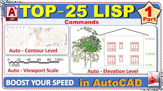 Top 25 Lisp Command  Lisp Command  Tips amp Tricks  Lisp Tutorial  AutoCAD Tutorial  PART1 [upl. by Fulcher731]