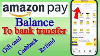 Amazon pay balance to bank account transfer  Amazon pay to bank transfer [upl. by Schoenfelder]