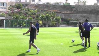 Striker Specific Shooting Drill  TFP Pre Season Football Camp [upl. by Yelah]