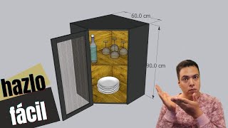 La forma más FÁCIL de hacer un ESQUINERO DIAMANTE de cocina usando plantilla [upl. by Aihsitan]