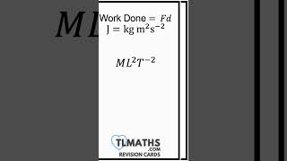 Dimensional Analysis  Mechanics  OCR MEI ALevel Further Maths Revision Cards [upl. by Waylon43]