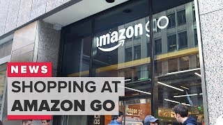 Shopping at Amazon Go in San Francisco [upl. by Anyek]