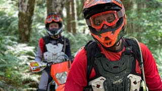 Riding Dirt Bikes in the Tillamook Forest on Singletrack Moto Trails Oregon Coastal Mountain Enduro [upl. by Analad]