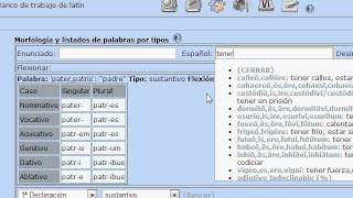 Utilidad para la flexión declinación y conjugación de términos griegos y latinos [upl. by Aehsan]