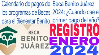 ☝️REGISTRO NUEVA BECA BIENESTAR ENERO 2024 PASOS Y REQUISITOS KINDER PRIMARIA Y SECUNDARIA🤩 [upl. by Vachill590]