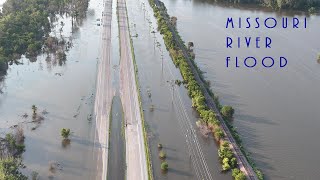 Missouri River Flood in OmahaCouncil Bluffs [upl. by Garv]