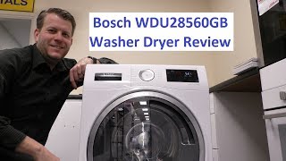 Bosch WDU28560GB 10Kg Washer Dryer Demonstration [upl. by Anawed]