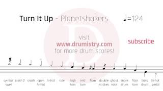 Planetshakers  Turn It Up Drum Score [upl. by Favrot813]