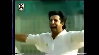 wasim akrams hat trick against Sri Lanka in test matchcricket wasimakram hattrick fastbowling [upl. by Claudelle]