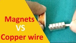 Magnets vs Copper Wire  Reaction [upl. by Anorahs109]