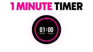 1 MINUTE COUNTDOWN TIMER 60 SECONDS TIMER [upl. by Yclek]