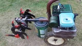 A 4 stroke engine Norlett Beaver Powerspade with 3hp Briggs amp Stratton [upl. by Pepper820]