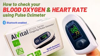 Pulse Oximeter Review  Alvital Pulse Oximeter  AT101 Series Fingertip Pulse OLED Oximeter [upl. by Akli]