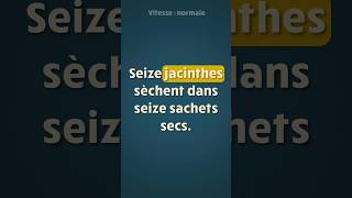 Répétez avec moi ce virelangue français 😆  « Seize jacinthes sèchent dans seize sachets secs » [upl. by Venu]