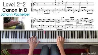 Canon in D  Johann Pachelbel  George Winston 🎹 easy piano arrangement [upl. by Ilek]