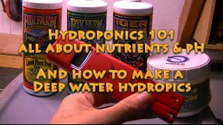 Hydroponic 101 Nutrients amp pH How to make a deep water hydroponic [upl. by Bartel]